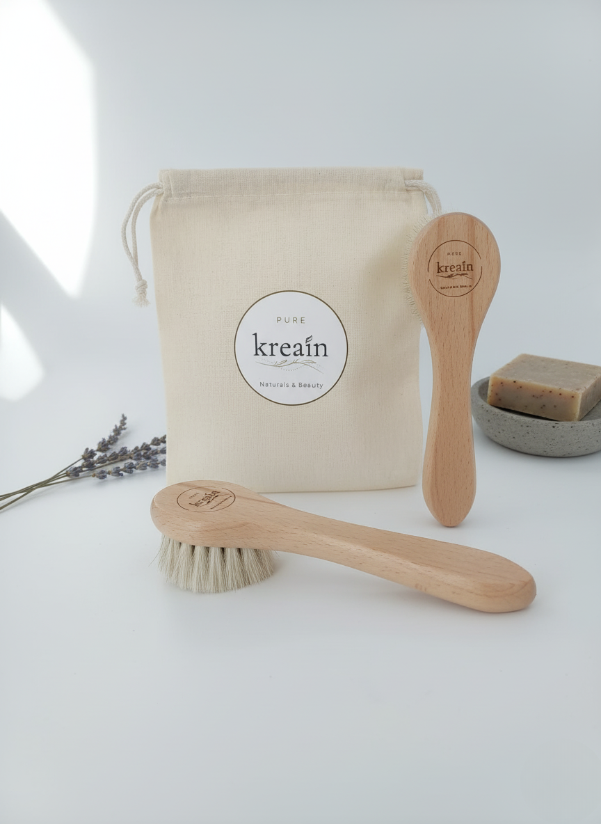 Kreain Naturals Horsehair Face Brush – Gentle Cleansing & Exfoliation
